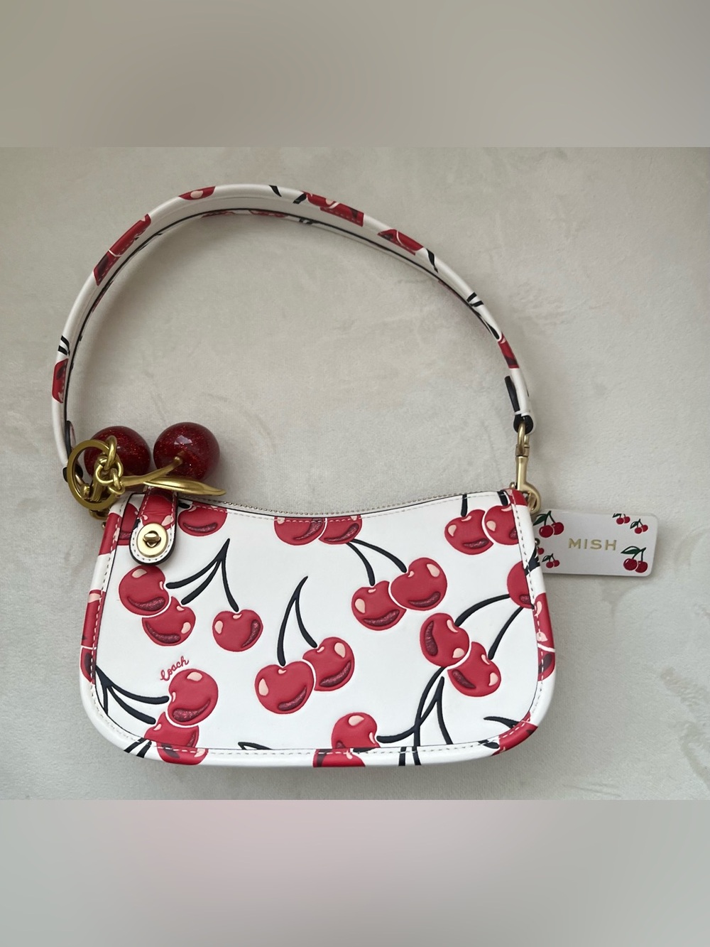 Coach Swinger Bag 20 With Cherry Print - Picture 5 of 9